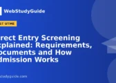 Direct Entry Screening Explained: Requirements, Documents and How Admission Works