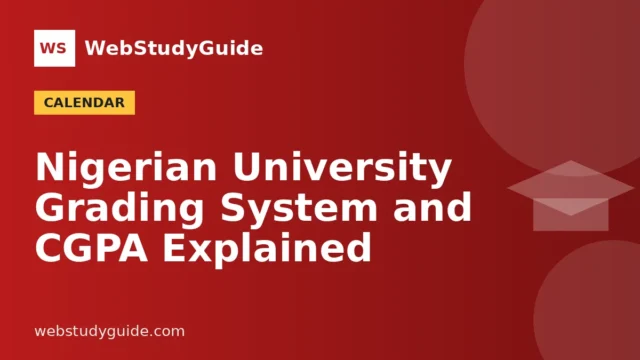 Nigerian University Grading System and CGPA Explained